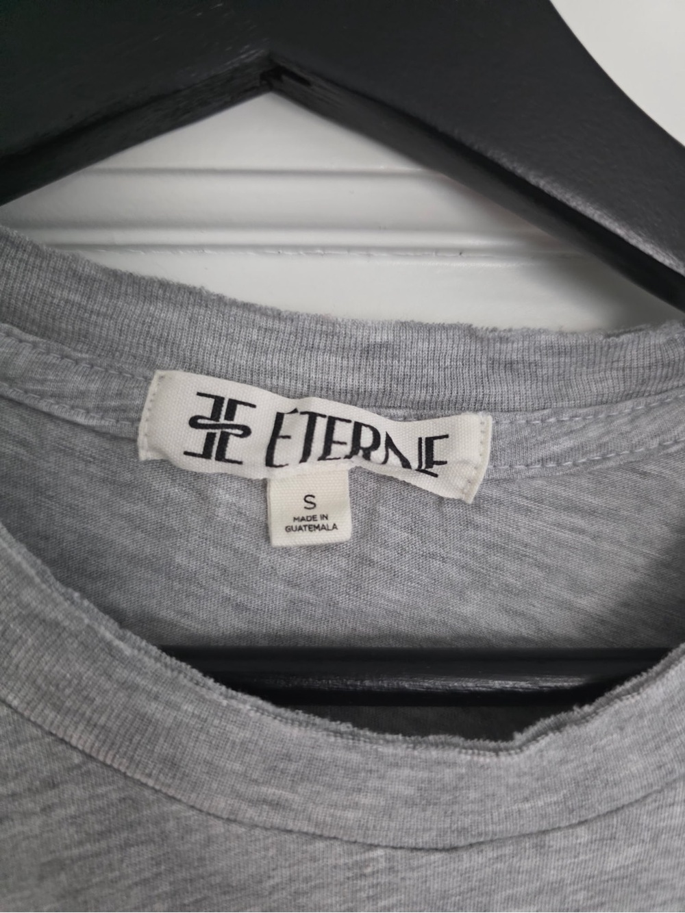 Eterne boyfriend Light Gray Crew Neck Short Sleeve Tee - Picture 3 of 3